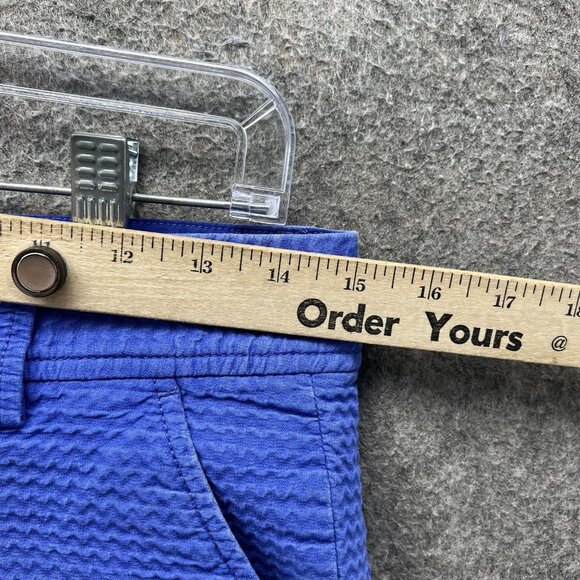 Lilly Pulitzer Shorts Womens 0 Blue Walsh Short Textured Cotton Seersucker - Picture 4 of 14